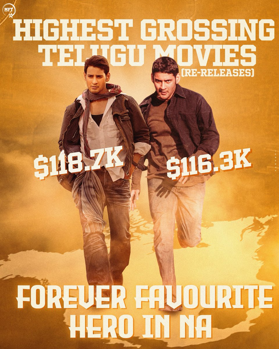 Mahesh Babu Trends ™ (@maheshfantrends) on Twitter photo Numero Uno Emperor 👑
In the USA re-release charts, the top two belong to one name, Superstar <a href="/urstrulyMahesh/">Mahesh Babu</a> 🦁
#Khaleja4K #Athadu4K Numero Uno Emperor 👑
In the USA re-release charts, the top two belong to one name, Superstar <a href="/urstrulyMahesh/">Mahesh Babu</a> 🦁
#Khaleja4K #Athadu4K