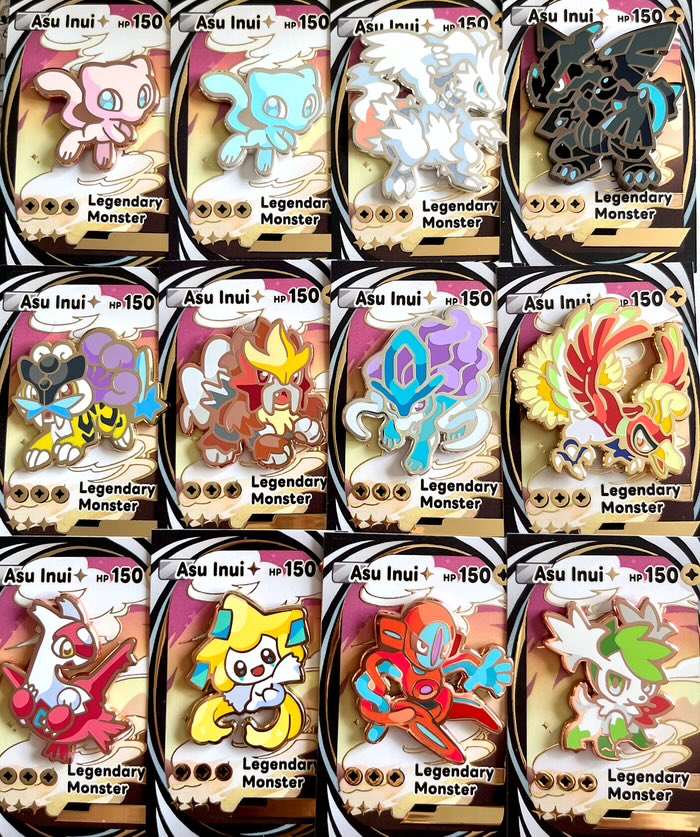 Asuinui's tweet image. ✨ Some of my Pokémon Enamel pins!