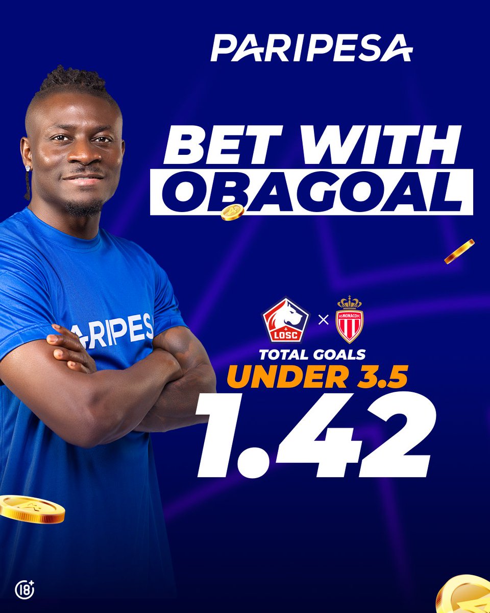 paripesa's tweet image. 💥 BET WITH OBAGOL 💥

🔊 Together with Obafemi Martins we go to Ligue 1! The central match of the round! Lille hosts Monaco at home

📊 Under 3.5 goals have been scored in 8 of Lille&apos;s last 9 home games and 6 of their last 7 home games in Ligue 1

#obagol #predict