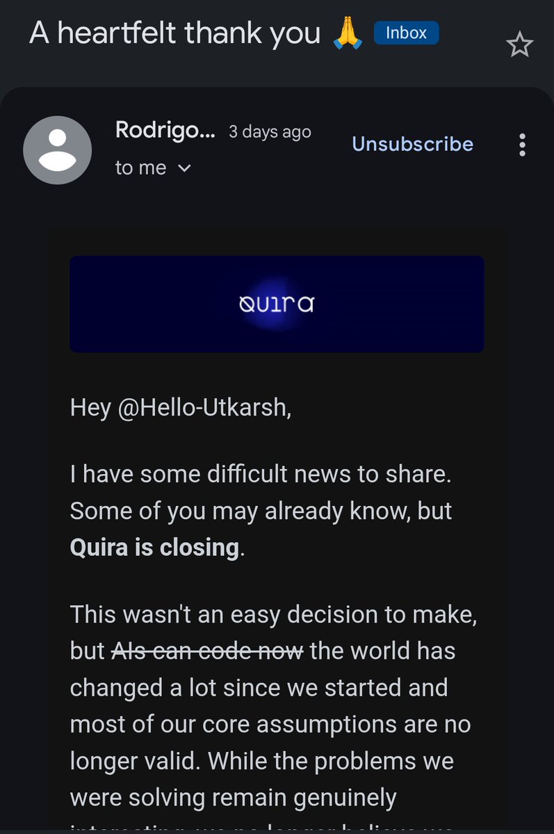 uttkarsh_patel_'s tweet image. Just after subscribing for a few days and reading a single blog🥲, next level panauti