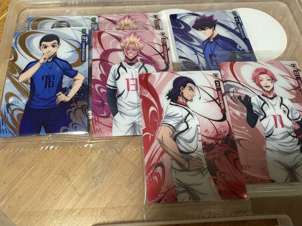 交換　ブルーロック　ウエハース5 ブルロ

譲
SR
凪
凛
雪宮
我牙丸
乙夜
N
画像ご参照ください

求
潔SR&gt;N

お声がけ重なる場合譲N含むまとめて優先
検索からでもお気軽にお声掛けください