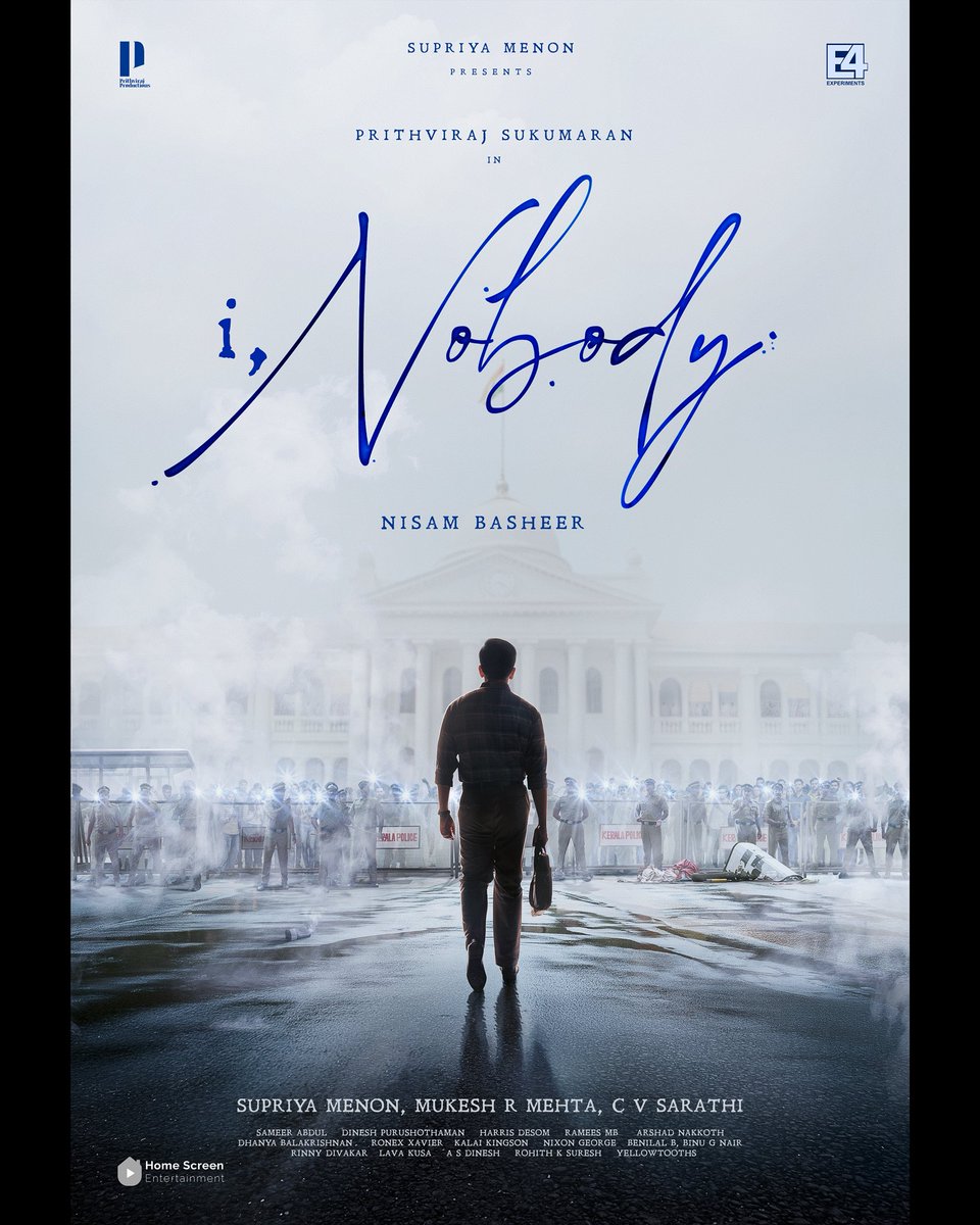 Prithviraj Sukumaran (@prithviofficial) on Twitter photo Happy Birthday #NisamBasheer
#INobody #FirstLook
I, Nobody
<a href="/Nisambasheer/">Nisamcb</a>
#SameerAbdul
#SupriyaMenon
<a href="/e4echennai/">MUKESH RATILAL MEHTA</a>
<a href="/cvsarathi/">cv.sarathi</a>
<a href="/PrithvirajProd/">Prithviraj Productions</a>
#e4experimentsmovies
<a href="/E4Emovies/">E4 Entertainment</a>
<a href="/homescreenent/">Home Screen Entertainment</a>
<a href="/harrisdesom/">Harris Desom</a>
<a href="/parvatweets/">Parvathy Thiruvothu</a>
<a href="/Hakim_shahjahan/">Hakkim Shajahan</a>
<a href="/vvipink/">Vipin Kumar V</a>
@poffactio
<a href="/yellowtooths/">Yellowtooths</a> Happy Birthday #NisamBasheer
#INobody #FirstLook
I, Nobody
<a href="/Nisambasheer/">Nisamcb</a>
#SameerAbdul
#SupriyaMenon
<a href="/e4echennai/">MUKESH RATILAL MEHTA</a>
<a href="/cvsarathi/">cv.sarathi</a>
<a href="/PrithvirajProd/">Prithviraj Productions</a>
#e4experimentsmovies
<a href="/E4Emovies/">E4 Entertainment</a>
<a href="/homescreenent/">Home Screen Entertainment</a>
<a href="/harrisdesom/">Harris Desom</a>
<a href="/parvatweets/">Parvathy Thiruvothu</a>
<a href="/Hakim_shahjahan/">Hakkim Shajahan</a>
<a href="/vvipink/">Vipin Kumar V</a>
@poffactio
<a href="/yellowtooths/">Yellowtooths</a>