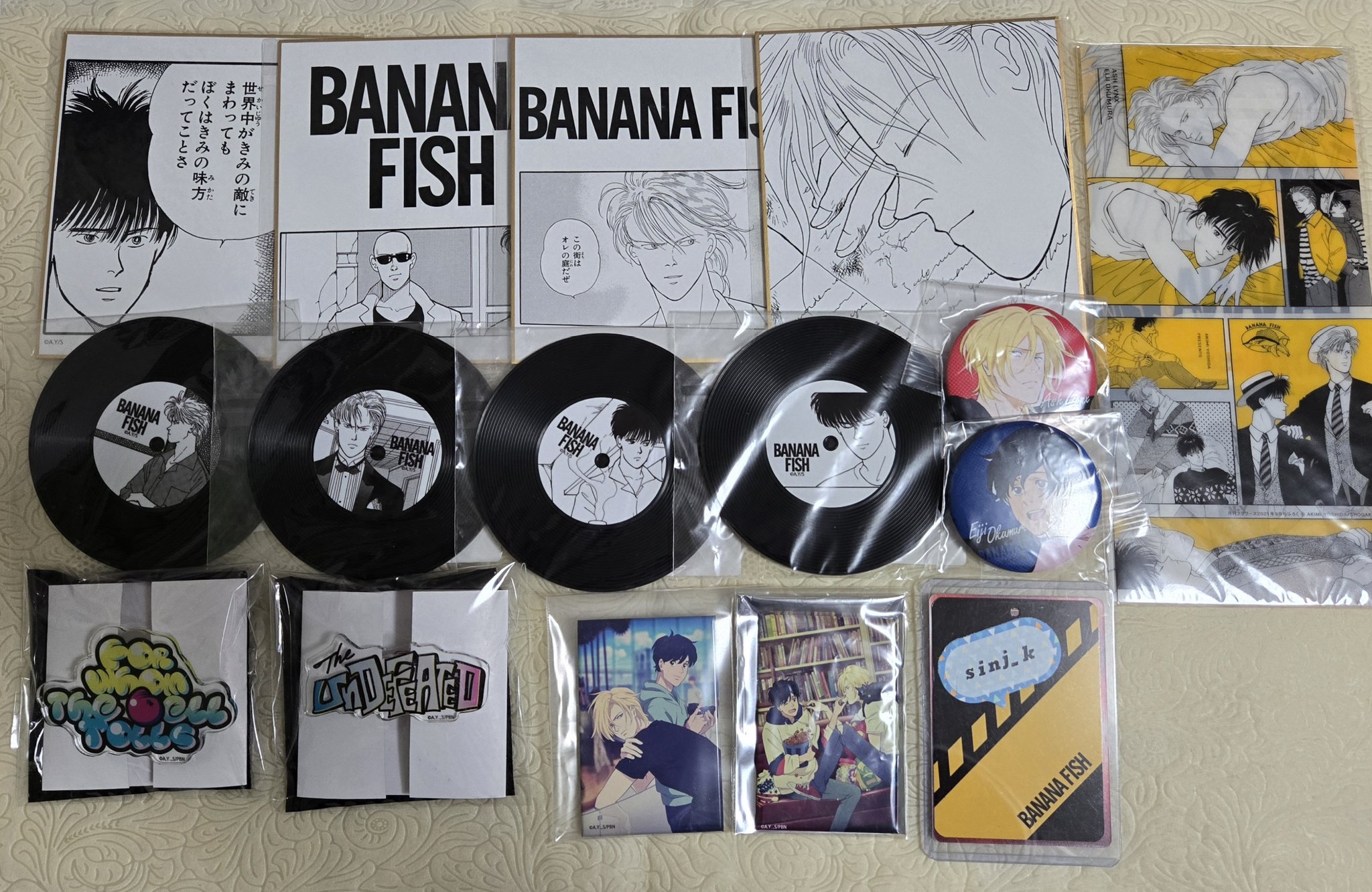 BANANA FISH DMMスクラッチくじ 缶バッジ BANANAFISH DMM スクラッチくじ第二弾ポスター &缶バッジセット