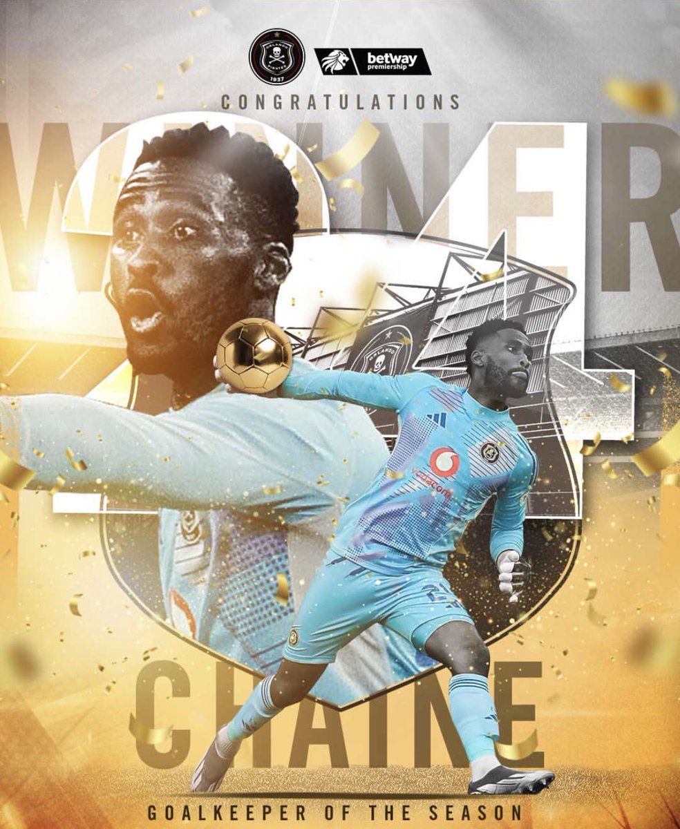 Goal keeper of the season for a reason! ❤️☠️#MTN8 #OnceAlways #OrlandoPirates