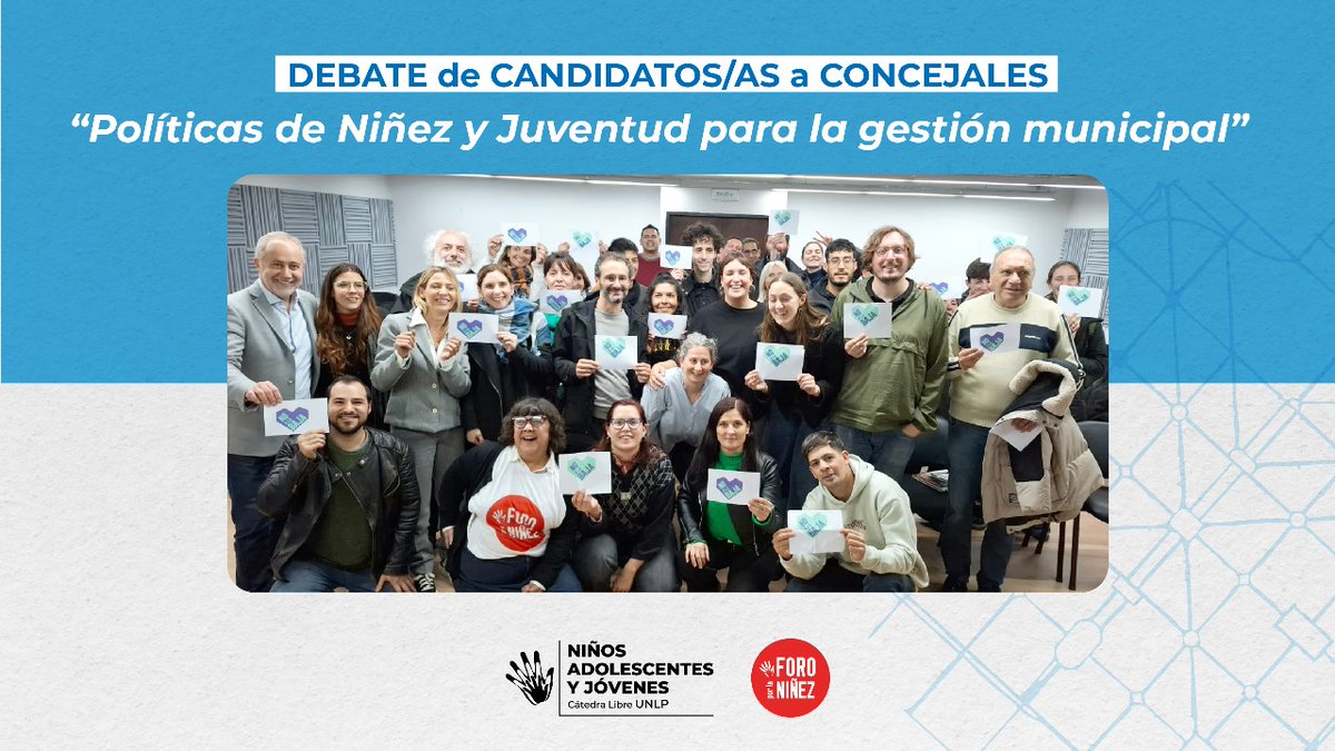 🇦🇷🫱🏻‍🫲🏼🇦🇷 Fuerte consenso de candidatos al <a href="/ConcejoLaPlata/">Concejo Deliberante de La Plata</a> de <a href="/LaPlataMLP/">Municipalidad de La Plata</a> platense sobre políticas públicas para Niñez y Adolescencia

Enterate sobre las propuestas den el debate desarrollado en el edificio Karacachoff de la <a href="/unlp/">UNLP</a> 

foroporlaniñez.org.ar/2025/08/fuerte…