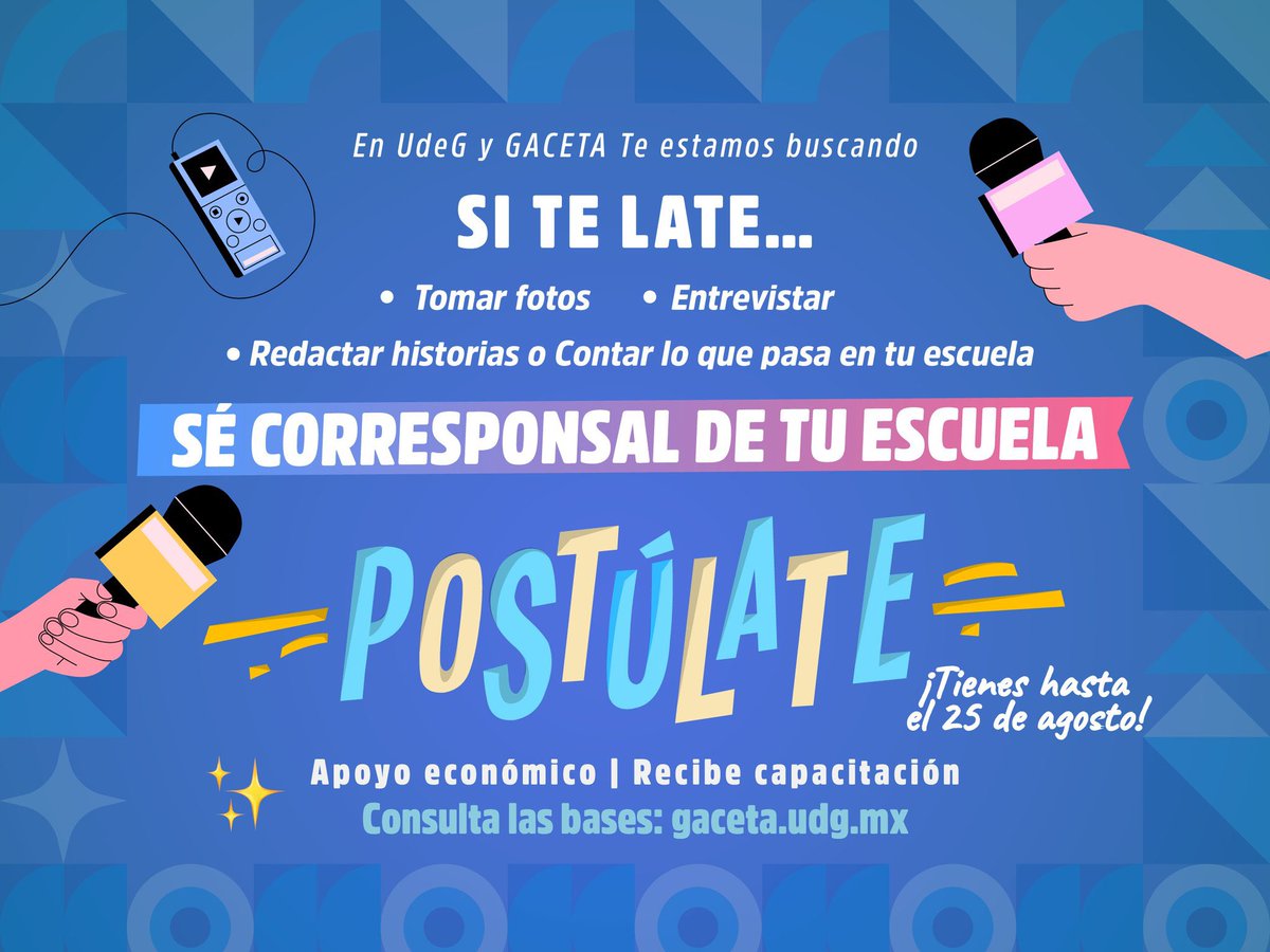 Luis Ulloa Luna (@ppluisulloa) on Twitter photo #TomaNota estudiante de <a href="/udg_oficial/">Universidad de Guadalajara</a> se amplía la fecha de recepción de solicitudes hasta el 25 de agosto. #TomaNota estudiante de <a href="/udg_oficial/">Universidad de Guadalajara</a> se amplía la fecha de recepción de solicitudes hasta el 25 de agosto.
