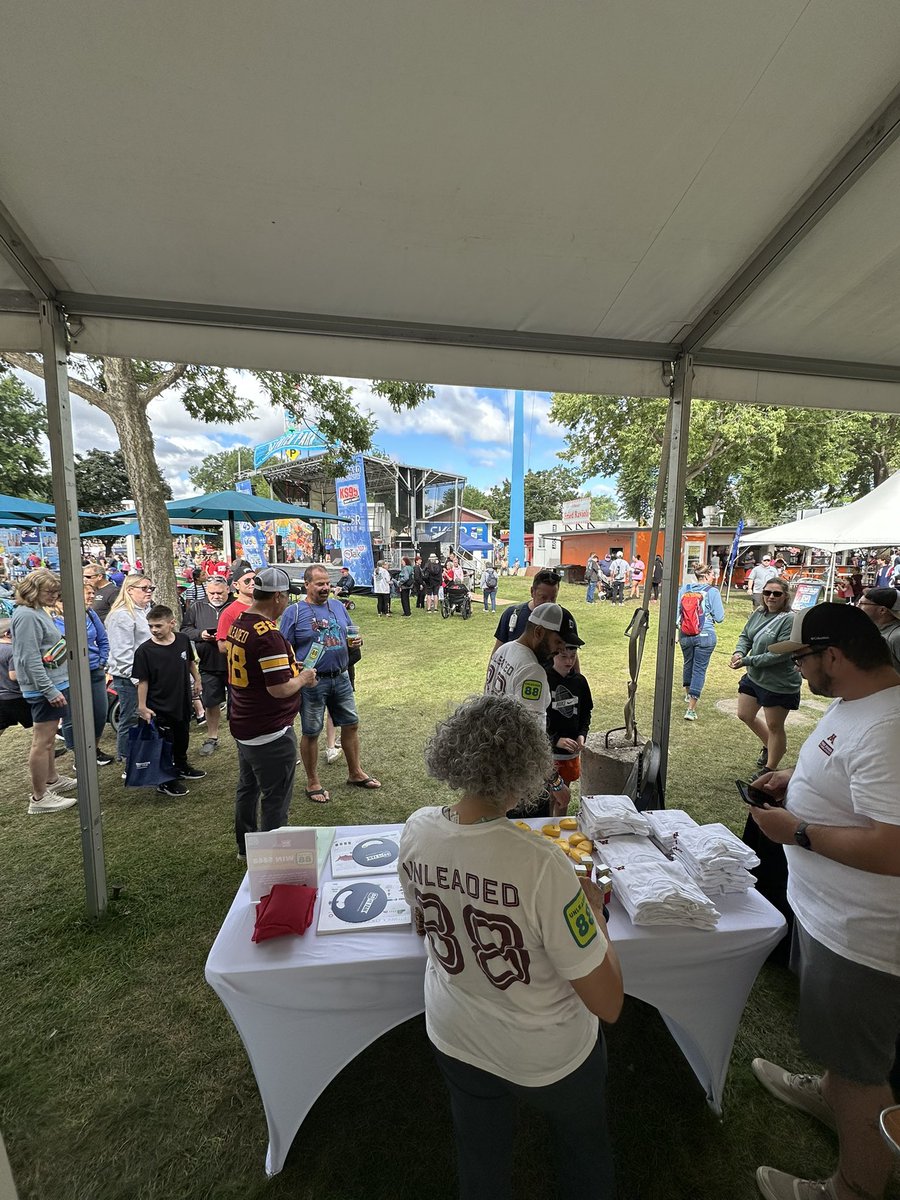 We’ve got a line of folks at the <a href="/MNBiofuels/">Minnesota Bio-Fuels</a> booth who are excited about a more affordable, better fuel - UNLEADED 88!