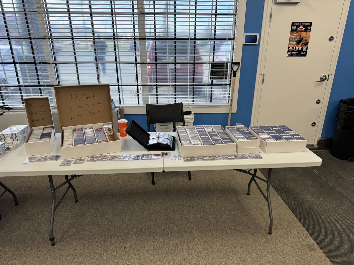 Set up at the monthly card show at <a href="/HobbySpotAndQCB/">The Hobby Spot & Quarantined Case Breaks</a>