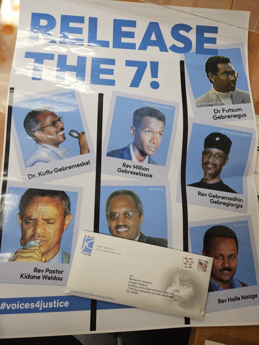 JosephjansenVFJ's tweet image. Eritrean #embassies in Belgium @EritreaEU Sweden @swedenineritrea the UK @ERUK1991 &amp;amp; Washington, D.C. 
@EmbassyEritrea REFUSED petitions calling for the release of  7 Christian leaders imprisoned 20+ years without charge. 

Eritrea’s refusal despite global protests shows clear…
