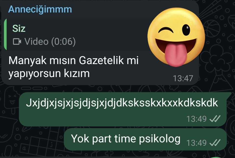 Çekilip aile grubuna atıldı ve manyak ilan edilindi( biraz da eğlence😜)