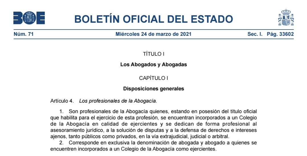 escabinado's tweet photo. @AdaSantana98 dice que es abogada, pero aún teniendo el título habilitante no consta como colegiada; y según el Estatuto General de la Abogacía Española -que tendría que haber jurado o prometido cumplir- solo puede ser considerada tal si está colegiada como ejerciente. https://t.co/EmXAtuIf49