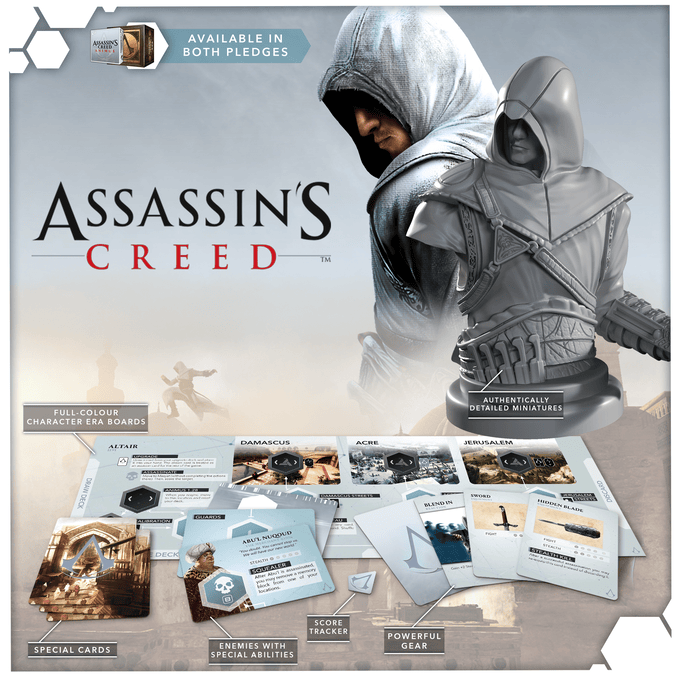 manticgames's tweet photo. Free-run across the Holy Land's cities as Altaïr, unravelling Templar plots and safeguarding the Brotherhood: https://t.co/55dhYJzhGl

Assassin’s Creed Animus, the board game, is now on Kickstarter — pledge today!

#manticgames #assassinscreed #tabletop #boardgaming #kickstarter https://t.co/thWLSMSn8N