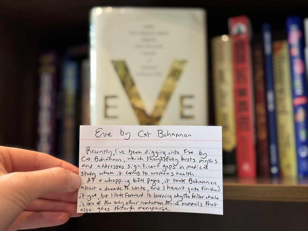 INHumanities's tweet image. Need a book rec to take you through the last days of summer? Anna, our communications manager, recommends &quot;Eve&quot; by Cat Bohannon, a nonfiction book that looks into the biological evolution of women&apos;s bodies and addresses significant gaps in the study of women&apos;s health.