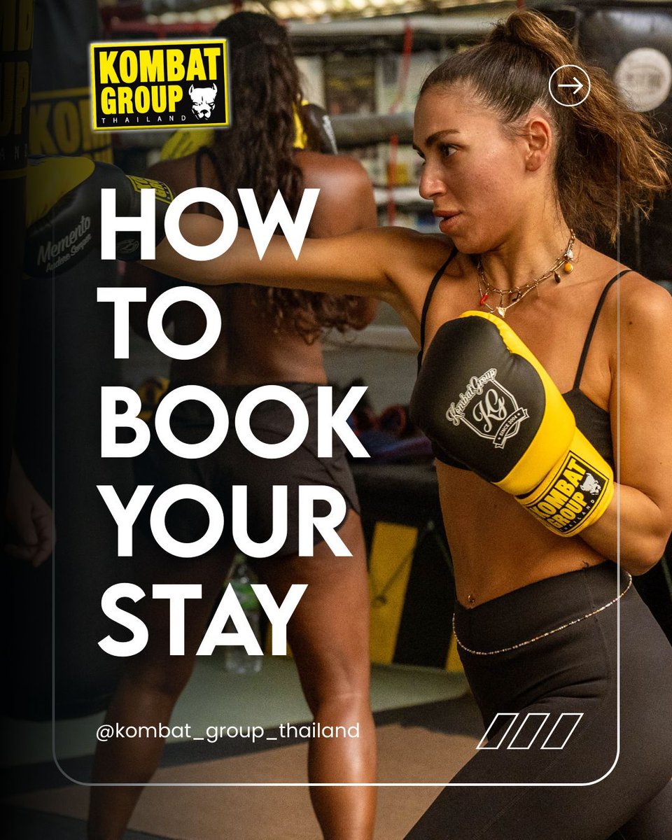 kombatgroup's tweet image. 📌 How to book your training holiday at Kombat Group:

1️⃣ Choose your program
2️⃣ Pick your room &amp;amp; package
3️⃣ Select your dates 
...continue...

#KombatGroupThailand #MuayThaiCamp #BoxingCamp #FitnessTravel #TransformationJourney
