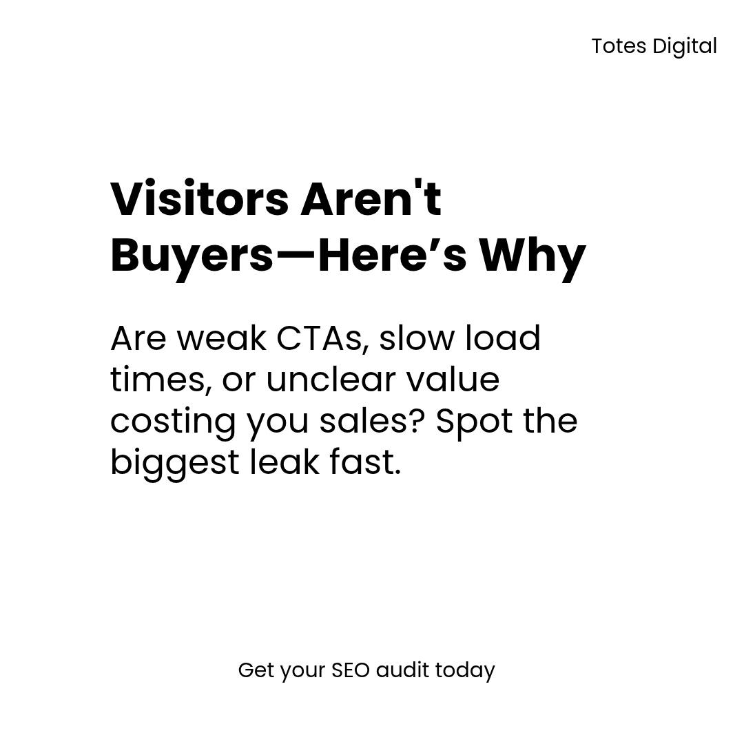 Kamillo681's tweet image. Visitors aren&apos;t customers. Fix 3 quick conversion killers:
1) Weak CTA
2) Slow pages
3) Confusing value
Which costs you most? Get your SEO audit today

#conversionrate #websiteoptimization #seo #getmorecustomers