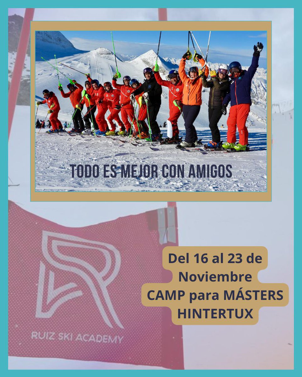 🎿 ¡Volvemos con nuestro Camp para Masters! ❄️

Si ya estuviste con nosotros el año pasado, sabes lo la gran experiencia que tuvimos… y este año te lo ponemos aún mejor:
👉 Precio especial para repetidores.
👉 Descuento exclusivo para tus amigos si vienes acompañado.