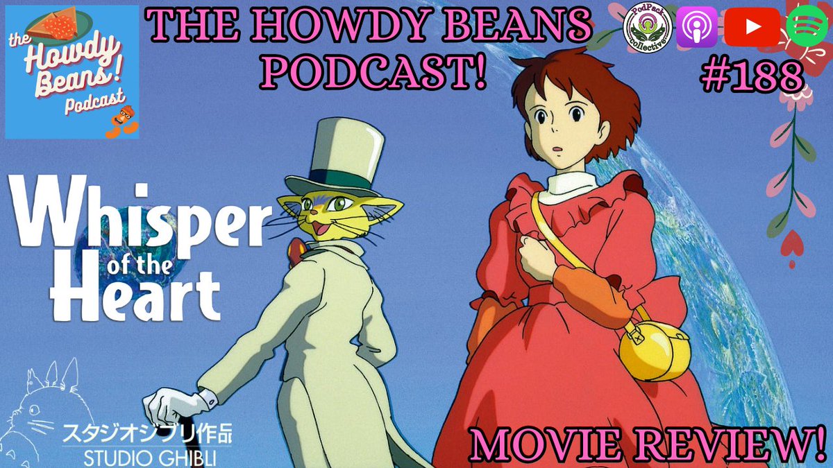 The HowdyBeans Podcast! (@howdybeans_pod) on Twitter photo Howdy beans! 😀 It's time to continue my #studioghibli journey today where I question myself if I still know what love is? Or maybe this just wasn't for me?
As I explore the (1996) movie Whisper of The Heart! Link below 👇👇 to listen now & remember to follow & rate the podcast! Howdy beans! 😀 It's time to continue my #studioghibli journey today where I question myself if I still know what love is? Or maybe this just wasn't for me?
As I explore the (1996) movie Whisper of The Heart! Link below 👇👇 to listen now & remember to follow & rate the podcast!