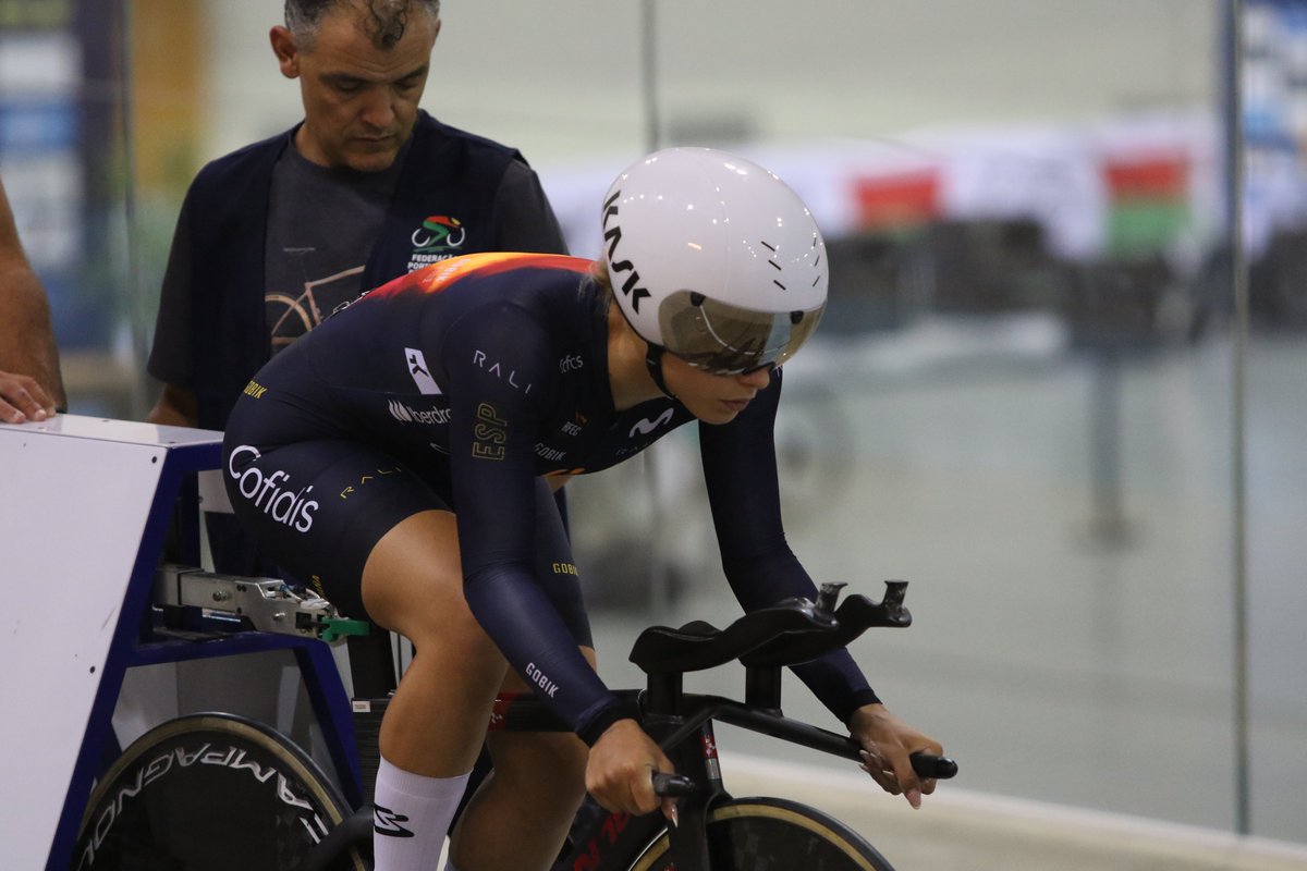 TrackPiste's tweet photo. Otro récord nacional que cae en el Mundial de Apeldoorn: @LeyreToledo bate ampliamente la marca que tenía desde el Europeo: 1:12.234 por 1:13.401. https://t.co/zNSSQoJxJD