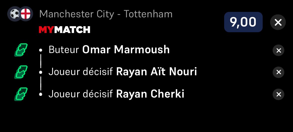 PronoLi_'s tweet photo. Fun ❤️‍🔥si tu suis

Plus safe sans ait nouri

Et marmoush a 3.15 en simple ça se prend aussi https://t.co/md8WlyjnMz