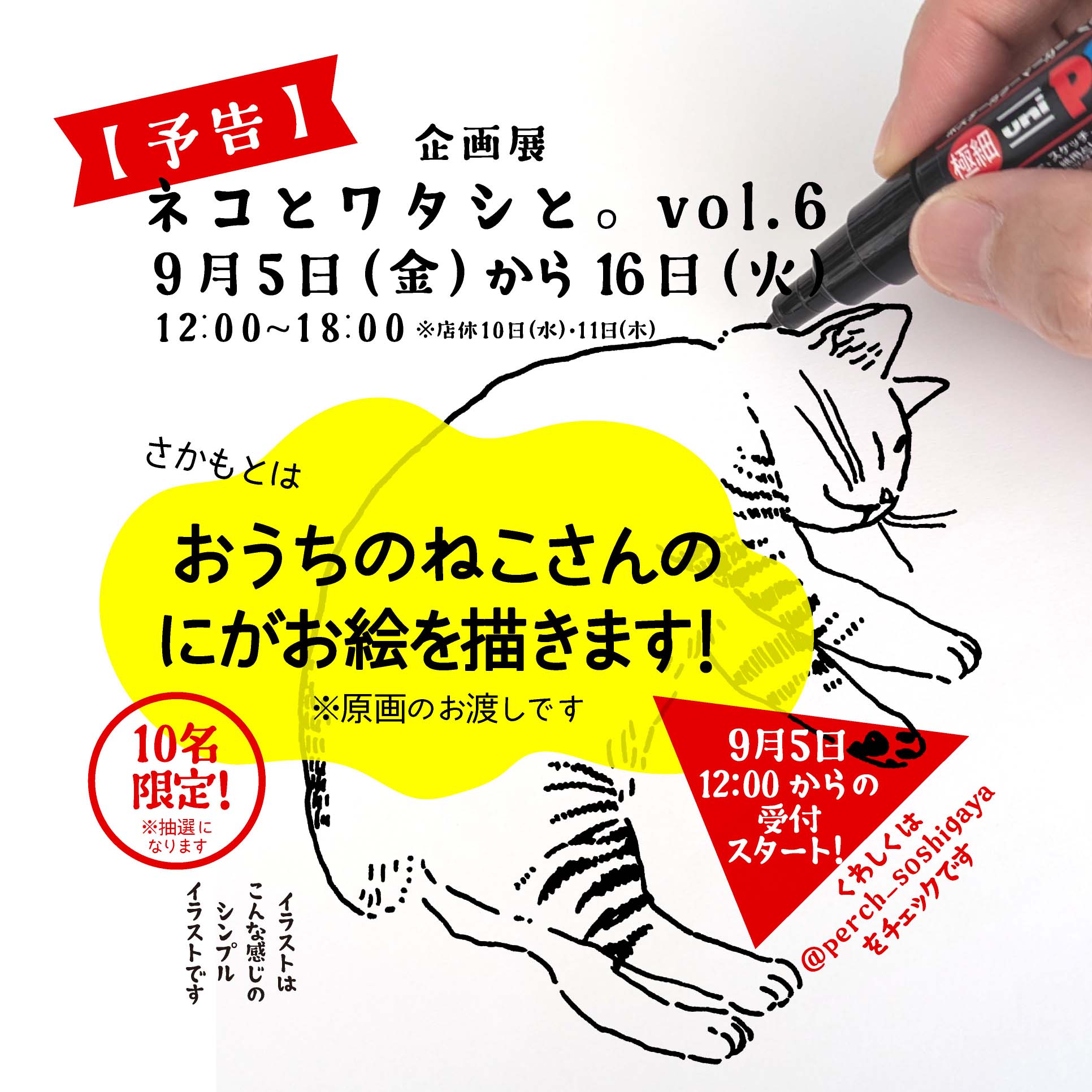 イラスト原画　見上げる表情がとても可愛らしい「猫の関心事」 Nao Sakamoto🐱 on X: 