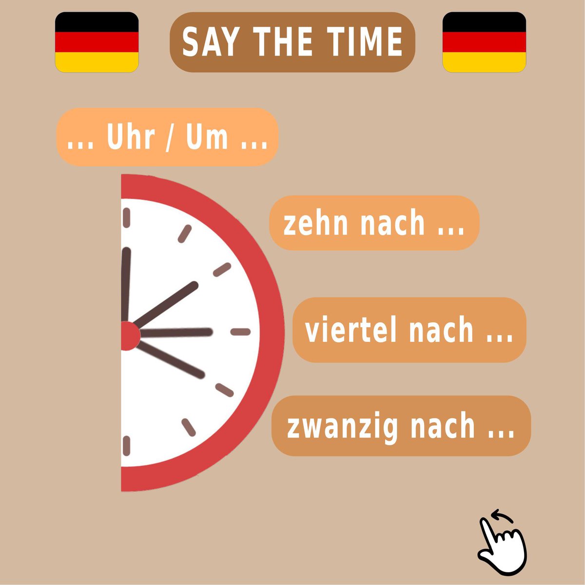 _germanstories's tweet photo. How to say the time in German?

Learn this and you’ll know more than everybody in West Germany ;-)

#germanstories #learngerman #deutschlernen #learninggerman #germanlanguage #german #deutsch #germangrammar #basicgermanwords #deutschkurs #deutschesprache #almanca https://t.co/33YyQ1K5NX
