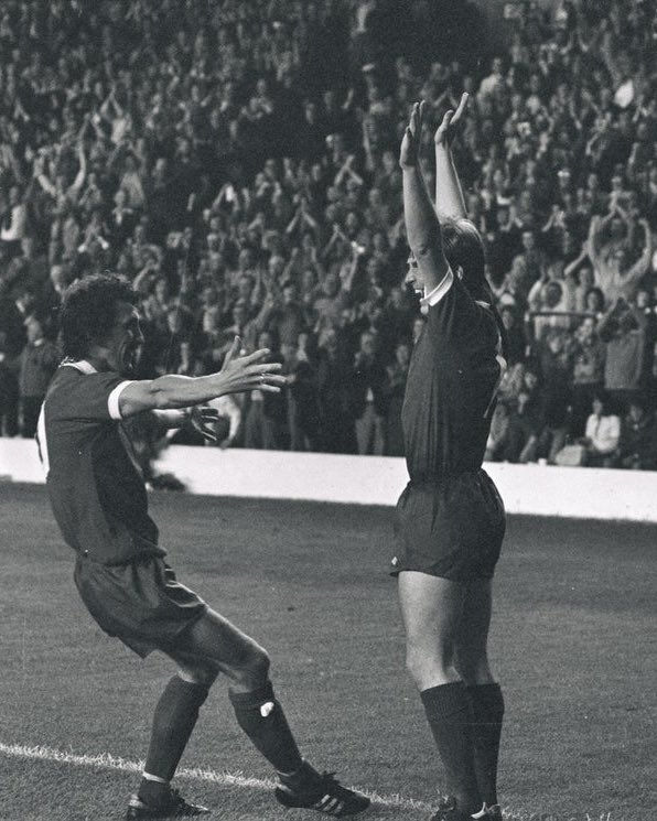 kennethdalglish's tweet image. 23rd August 1977. I was asked in HK what my favourite @LFC goal was. It’s hard to pick one. But one that was important, my first home game at Anfield, against Newcastle. Ray Kennedy put it on a plate for me at the Kop end. That was me up and running…not too fast, mind you!