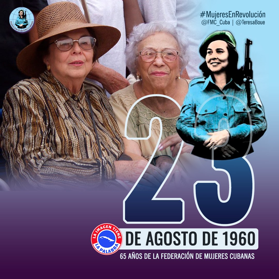 No sé podrá escribir la historia de la Revolución Cubana, si no está presente la mujer cubana, desde  Ana Betancourt, hasta Vilma, Celia, Melva, Haydee y todas las que hoy luchan por mantener y llevar hacia delante nuestra difícil, pero bella causa.
 #MujeresEnRevolución.