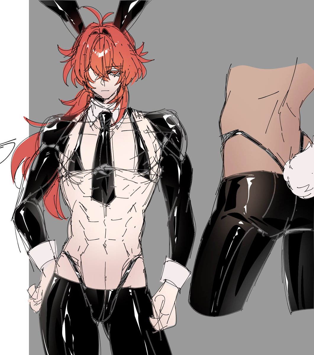 バニー義兄弟描きたいとこだけ落書き