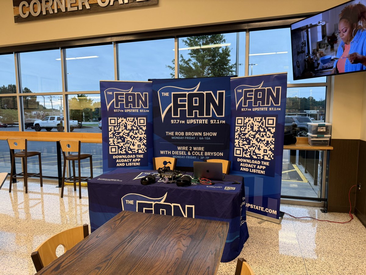 High school football fans, we’re in Powdersville this morning at <a href="/InglesAdvantage/">Ingles Markets</a>! 

We’ll be joined in person by <a href="/MrCoachFrate/">Anthony Frate</a> &amp; players at 9am. 

Talking HS Football 8-10am on <a href="/TheFanUpstate/">The Fan Upstate</a> 📻