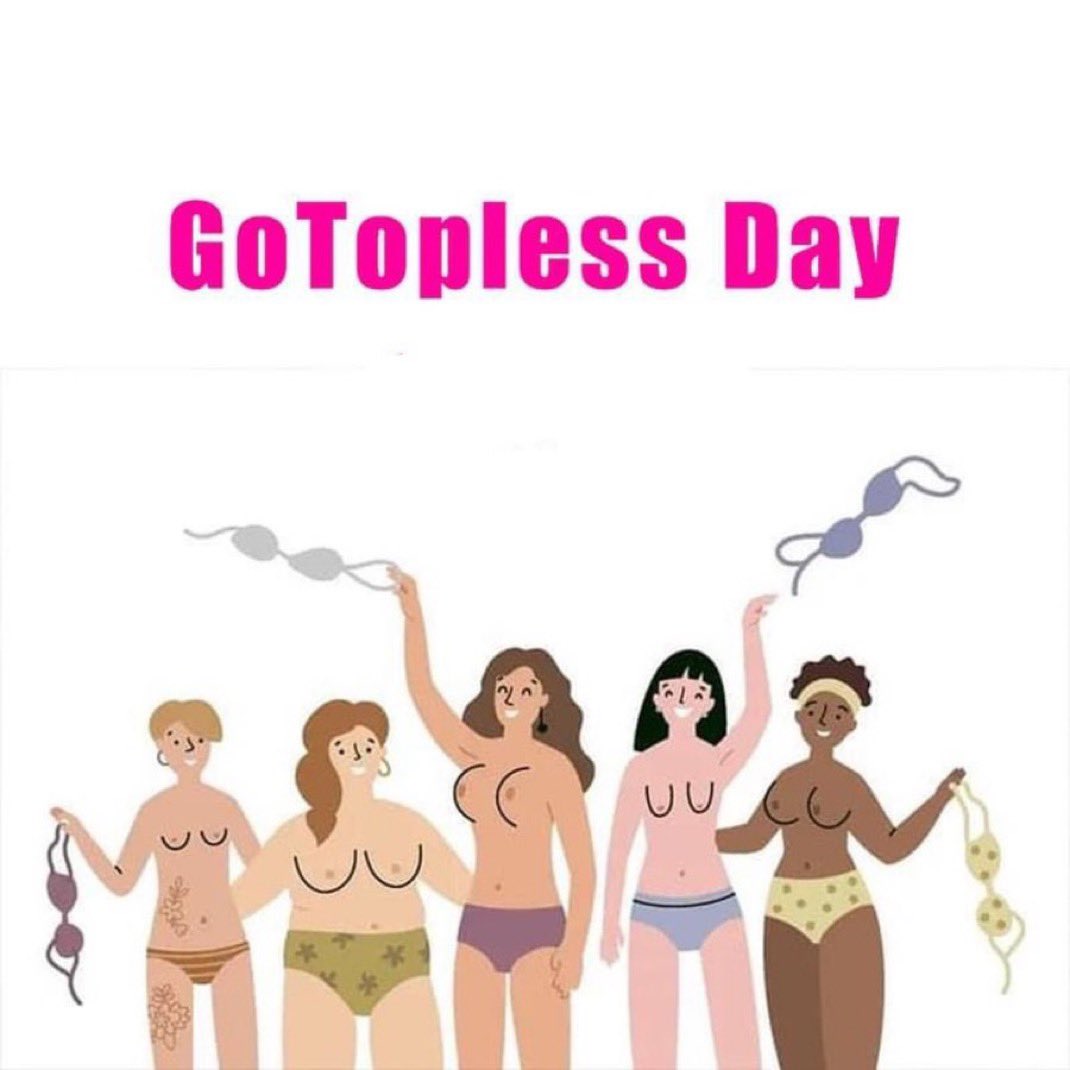 It’s GoTopless Weekend! We’re standing up for equal topless rights for women. If men can go topless in public, women should have the same constitutional freedom.
#GoToplessWeekend #EqualRights