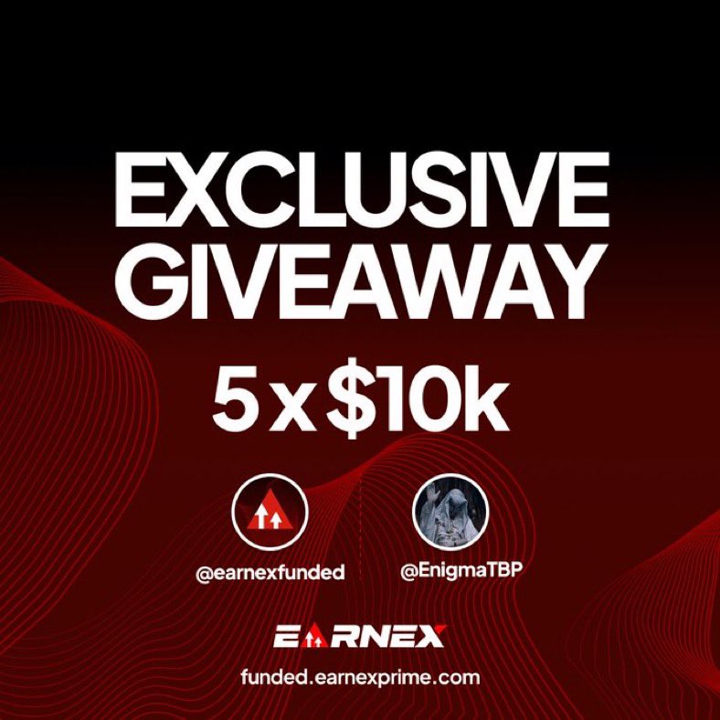 Enigma (@enigmatbp) on Twitter photo 10K Followers Giveaway with <a href="/earnexfunded/">Funded By Earnex</a>
Like, Repost and Tag 3 of your friends
Will be choosing 5 winners in 48 Hours
Code “ENIGMATBP” for 50% Off all Evals 10K Followers Giveaway with <a href="/earnexfunded/">Funded By Earnex</a>
Like, Repost and Tag 3 of your friends
Will be choosing 5 winners in 48 Hours
Code “ENIGMATBP” for 50% Off all Evals