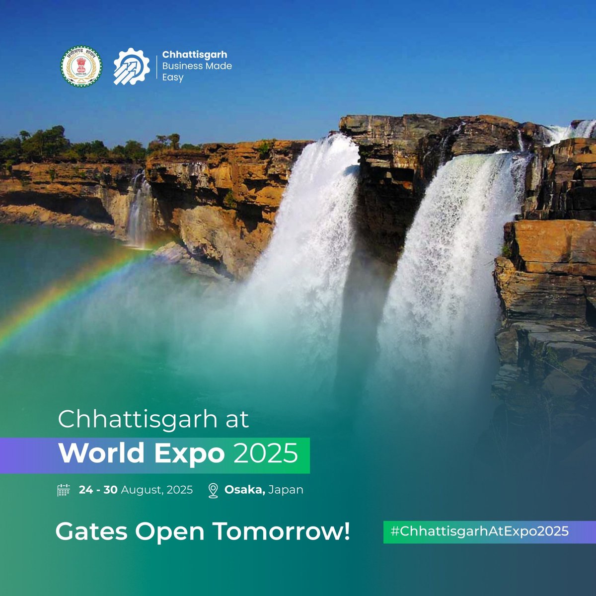 Invest Chhattisgarh (@investcgoffl) on Twitter photo ✨ Chhattisgarh Pavilion opens tomorrow at <a href="/expo2025japan/">Expo 2025 Osaka Kansai</a>!
Showcasing our vibrant culture, modern outlook & thriving industrial landscape — Chhattisgarh is ready for the world.
📍 24–30 Aug | India Pavilion- Bharat
#ChhatisgarhAtExpo2025
#EXPO2025 #BharatAtExpo2025 ✨ Chhattisgarh Pavilion opens tomorrow at <a href="/expo2025japan/">Expo 2025 Osaka Kansai</a>!
Showcasing our vibrant culture, modern outlook & thriving industrial landscape — Chhattisgarh is ready for the world.
📍 24–30 Aug | India Pavilion- Bharat
#ChhatisgarhAtExpo2025
#EXPO2025 #BharatAtExpo2025