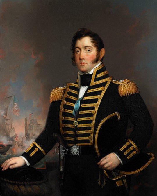 OTDRhodeIsland's tweet image. #OTD August 23, 1785, Oliver Hazard Perry, @USNavy Commodore during the #WarOf1812, was born in South Kingstown. At the #BattleOfErie, Perry complained about his reinforcements: "a motley set, blacks, Soldiers and boys, I cannot think that you saw them after they were selected."