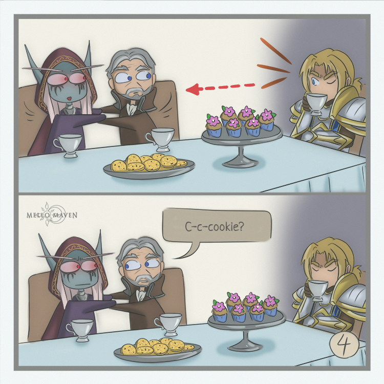 MavenMello's tweet photo. #WorldofWarcraft #Sylvanas #Genn #Greymane #Anduin https://t.co/4HkrhvOBPh