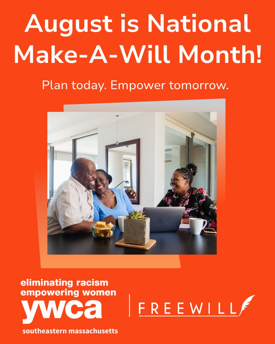 Make-A-Will Month = secure your legacy and support what matters most:
Empowering women
Advancing racial justice
Strengthening communities
Get started for free <a href="/FreeWillCo/">Free Will</a> → FreeWill.com/YWCASEMA
#NationalMakeAWillMonth #YWCA #Legacy #ONEYWCA #MakeAWillMonth