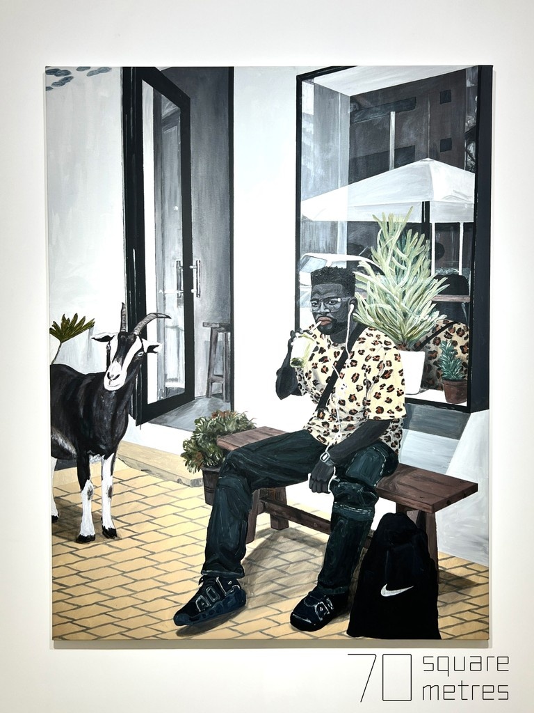 70squaremetres's tweet photo. Artwork: SPHEPHELO MNGUNI
Izimpande: The Roots, 2022
Acrylic on canvas 
146.5 x 119 cm (57 5/8 x 46 7/8 in.) https://t.co/56iBqFoWly