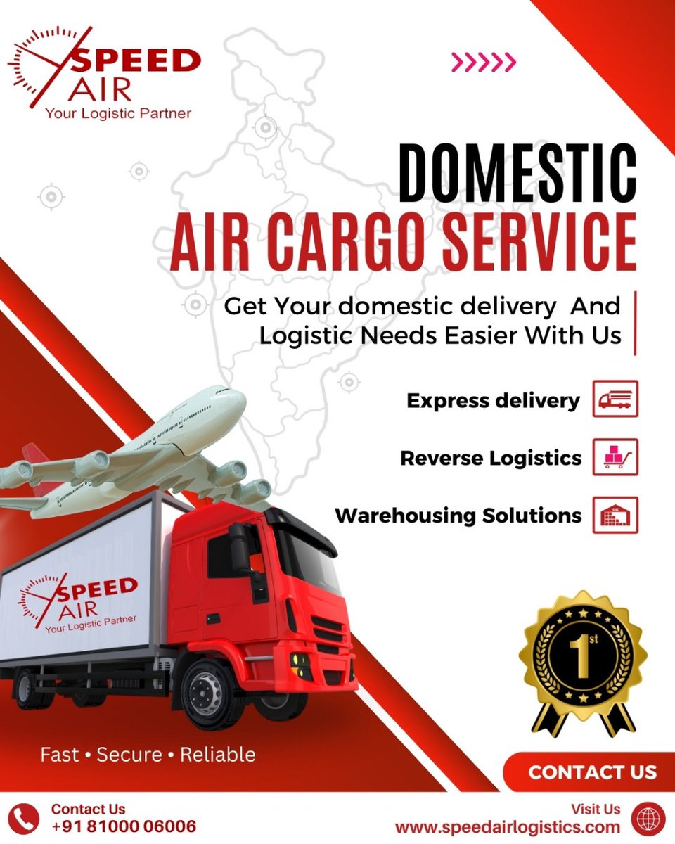 SpeedairL's tweet photo. 🚚✈️ Domestic Air Cargo Made Easy!
At Speed Air Logistics, we provide fast, secure, and reliable cargo solutions across India. 🇮🇳
📞 +91 81000 06006 | 🌐 https://t.co/sWSjBudrqm
#SpeedAirLogistics #AirCargoService #DomesticCargo #ExpressDelivery #ReverseLogistics https://t.co/PHIu3ETlb8
