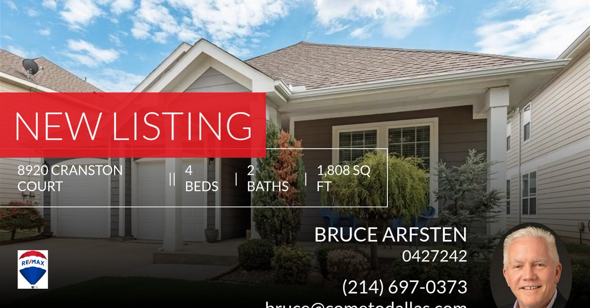 📍 New Listing 📍 Take a look at this fantastic new property that just hit the market located at 8920 Cranston Court in Providence Village. Reach out here or at (214) 697-0373 for more information

"Come To Dallas!"
I can help you ... homeforsale.at/8920_CRANSTON_…