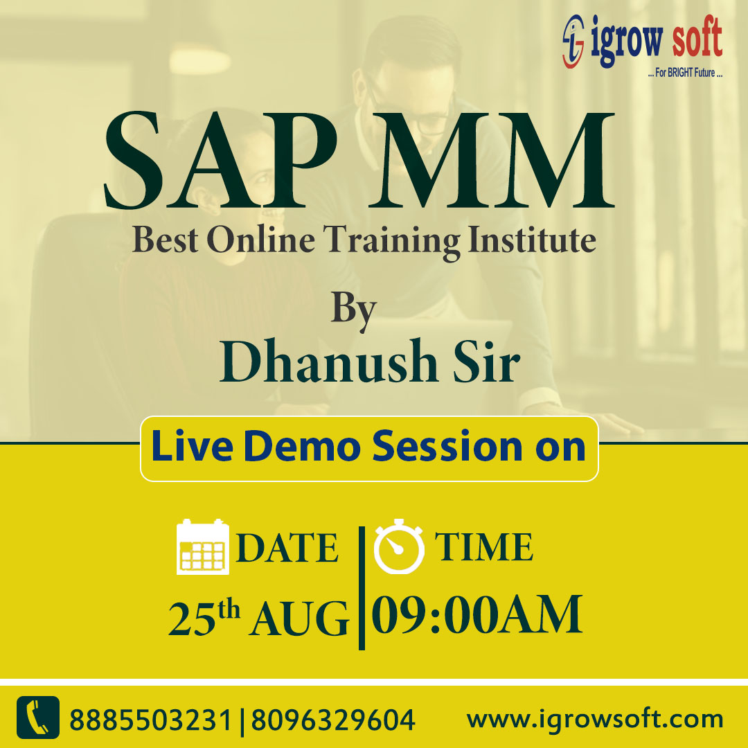igrowsoftindia's tweet image. Best SAP MM Training By Dhanush Sir from Igrowsoft
Visit:igrowsoft.com/sap-mm-trainin…
Call Us:+918885503231|8096329604
Email: igrowsoft.yours@gmail.com

#sapmmtraining
#sapmmtraininginstituteinameerpet
#sapmmtrainingHyderabad