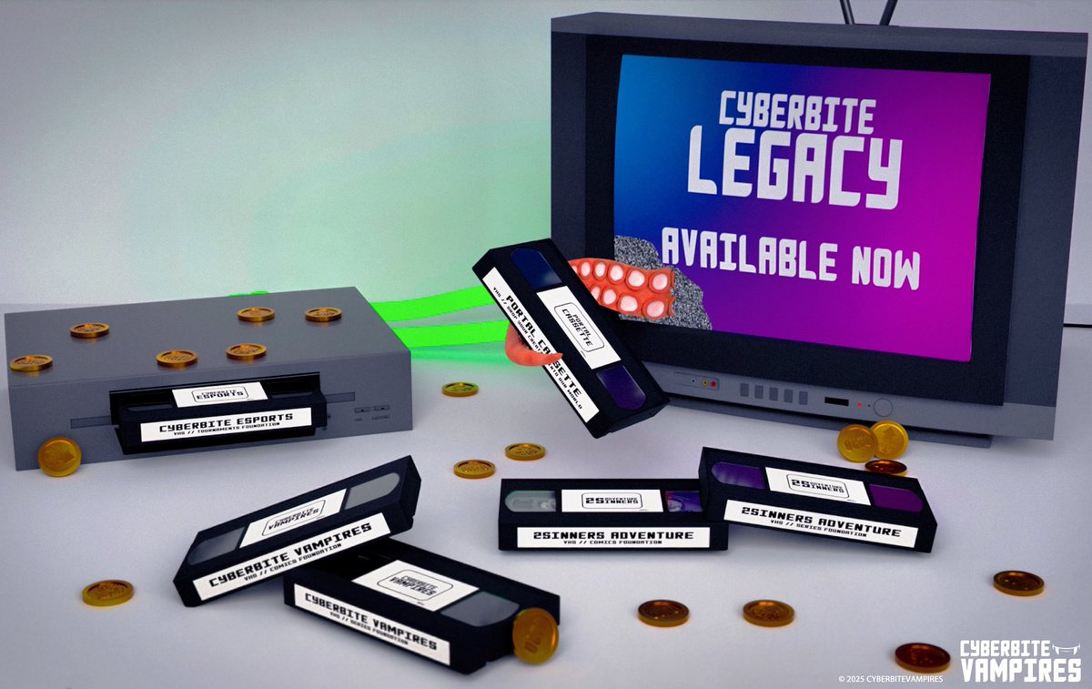 cyberbitevamps's tweet photo. Cyberbite Legacy Available Now! 🦑📼

Welcome to a new era of Web3 with GlitchShop.

Our crowdfunding system runs on the blockchain with OctoCoin.
Buy cassettes, support CyberbiteVampires, and become part of history. https://t.co/PYHONLZHXS