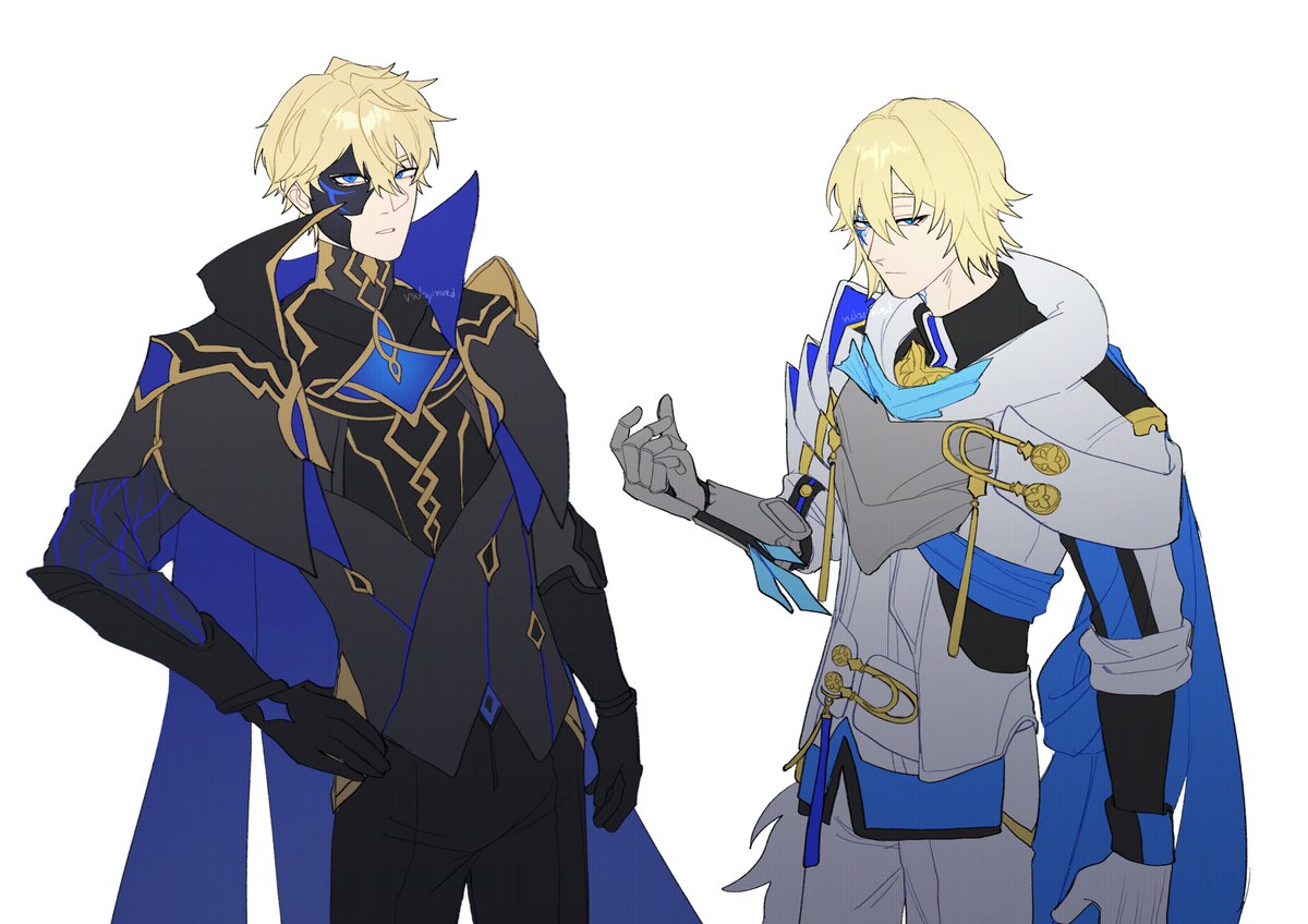 I got bored so I drew my blonde men swapping outfits🤤

#Gepard #Dainsleif