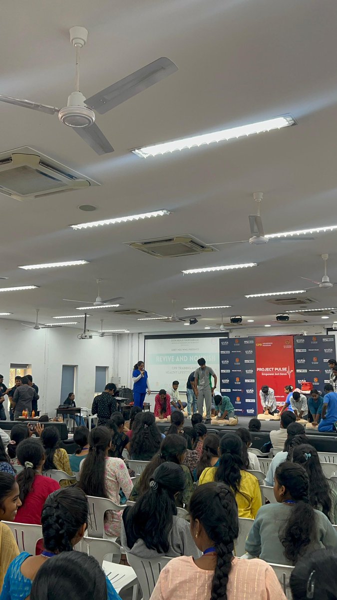 SuchitraAcad's tweet image. Project Pulse Success! 🙌 CPR training sessions by Star Hospitals at Gokaraju Rangaraju Engg College. Shaping a safer tomorrow, together! ❤️#ProjectPulse #CPRTraining #SuchitraAcademy #StarHospitals #CommunityFirst