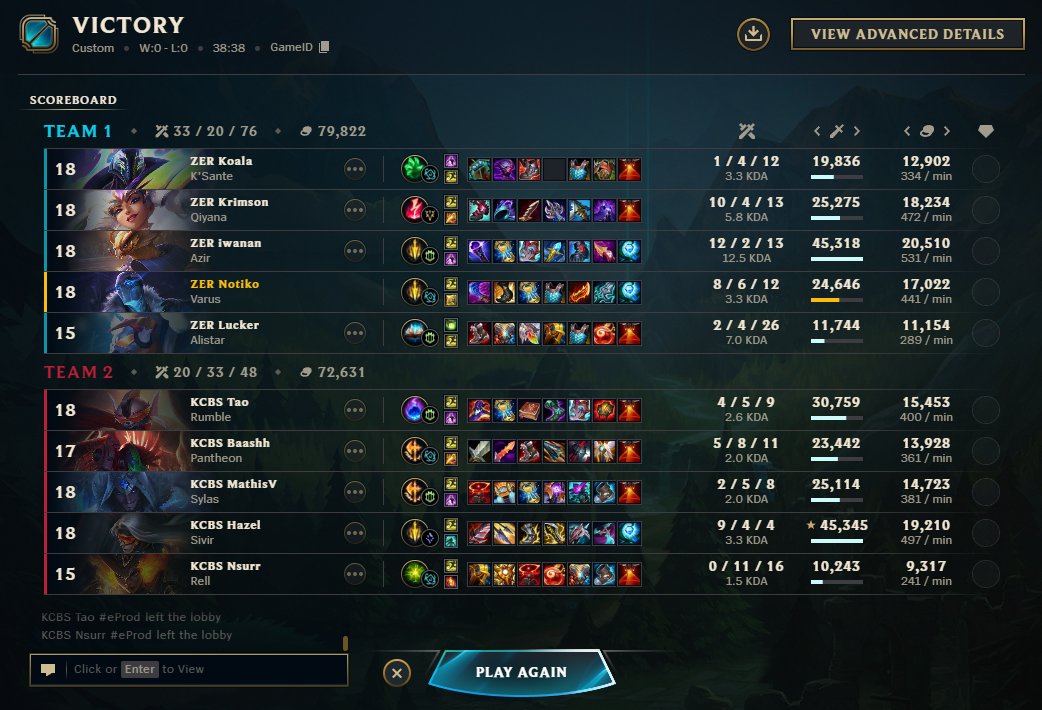 My midlane champion is for sure balanced :) GGs <a href="/KarmineCorp/">Karmine Corp</a> Blue Stars