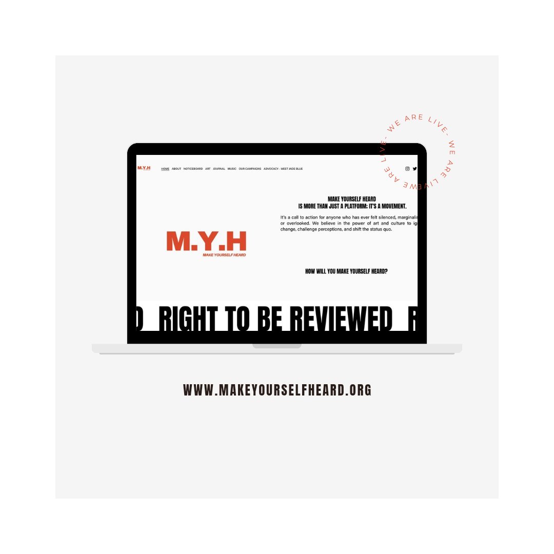 I am truly delighted that the Make Yourself Heard website is now live 💙

M.Y.H is a survivor-led platform using art, culture and personal storytelling to raise awareness and push for change around sexual violence and injustice. On the site you’ll find powerful stories, creative