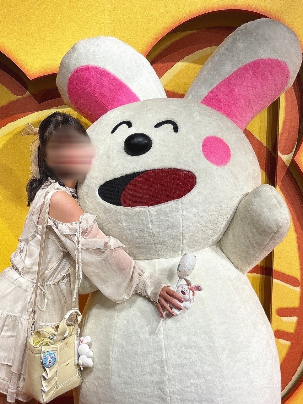 しょりんうさぎちゃんとくまさんのデート、コスモス、秋アレンジ❣️ピンク❁⃘* しょりんうさぎちゃんとくまさんのデート、コスモス、秋アレンジ