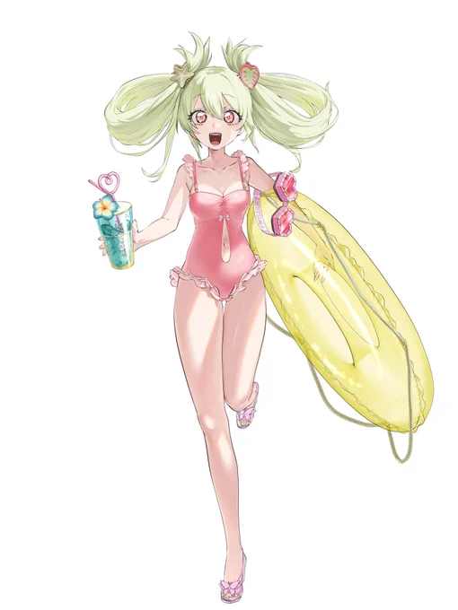 #oc #illustration #水着 ocハルキ水着衣装!