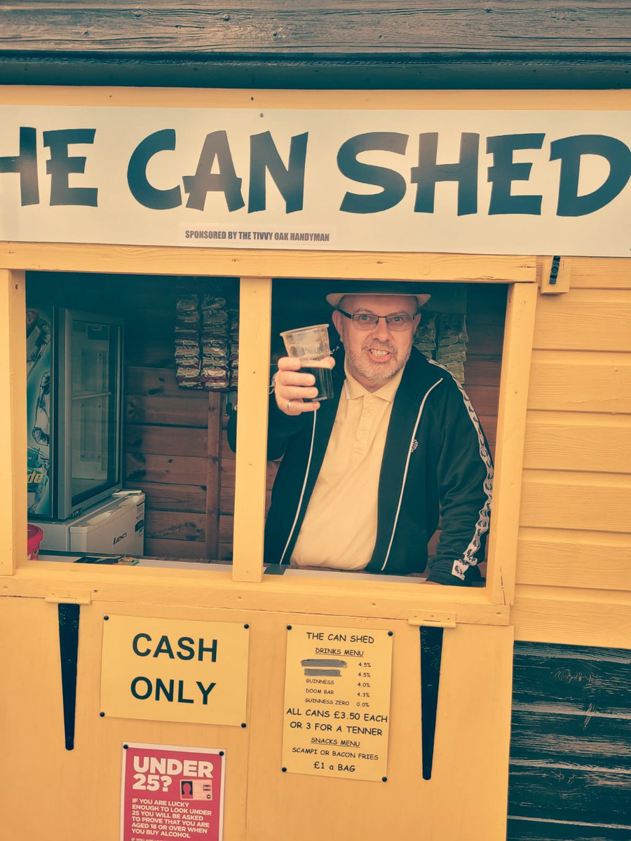 Don't forget that The Can Shed will be open today <a href="/tivertontownfc/">Tiverton Town FC</a> v <a href="/sholingfc/">Sholing FC</a> from 2pm and through out the game. Providing you with all your beer and cider needs, on the stand side of the ground Same deal as always £3.50 a can or 3 for a tenner. #TheCanShed #ItsBeerTime