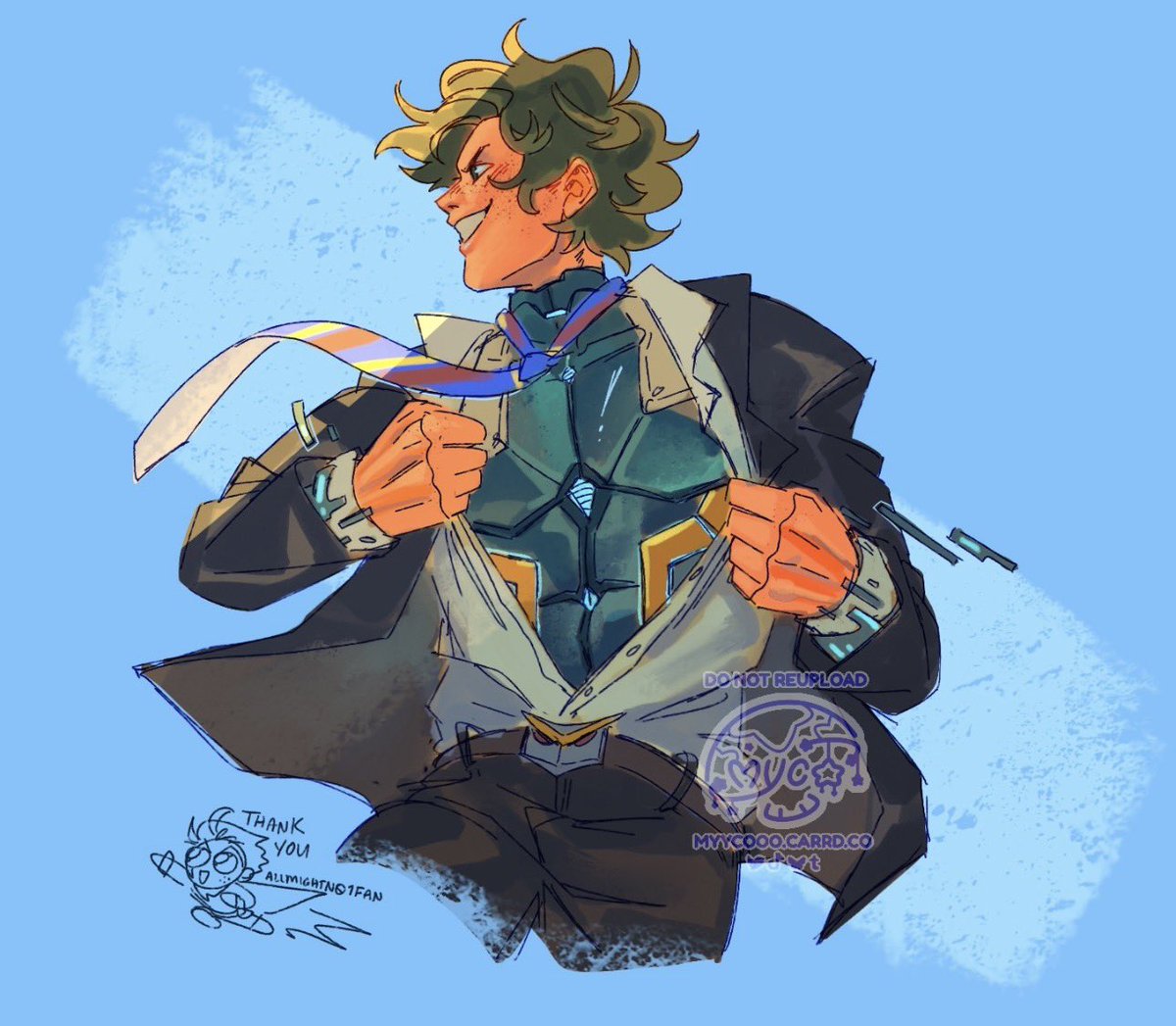 / you know that clark kent pose? but make it pero hero deku :3 
thank you <a href="/myco_oo/">ᴍʏᴄᴏ! 💜 kofi reqs ⏸️</a> for this!! 💚