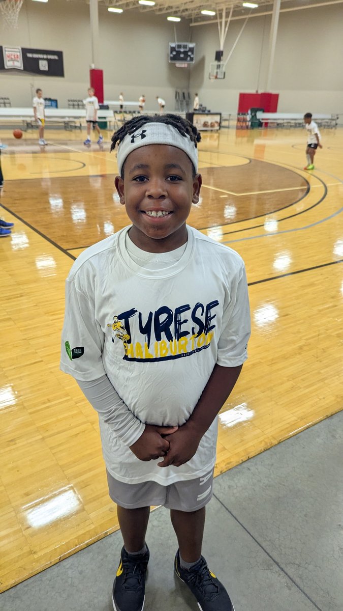 Haliburton camp, year 2! He is so pumped!!! @TyHaliburton22 <a href="/SimpleTruth4U/">SimpleTruth</a> <a href="/caresource/">CareSource</a> <a href="/ProCamps/">ProCamps</a>