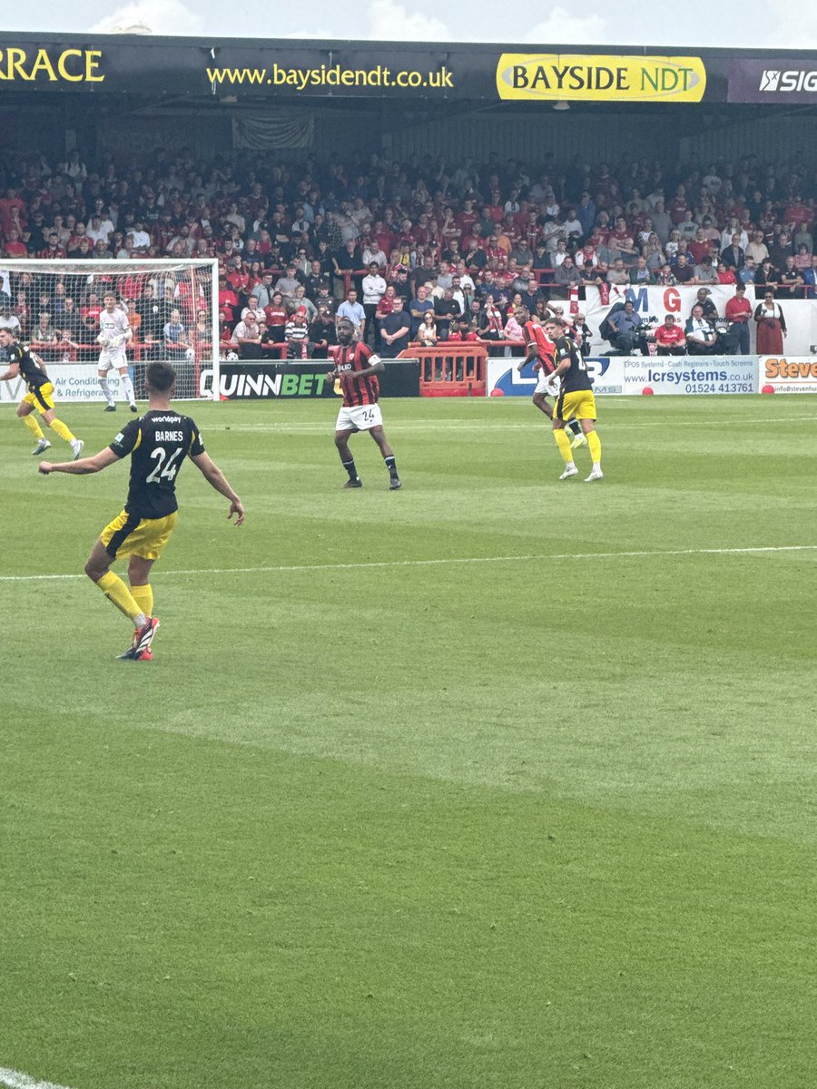ClaireBarnes70's tweet image. 1-1 at half time. Good to see Morecambe FC back (albeit I want them to lose 🤣) but even better to see the big lad staring his second game in a week 🙌 #AltrinchamFC #TheRobins